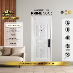 Pintu Fortress Tipe PRIME 90.03 WHITE Bahan Baja